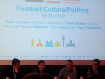Football/Culture/Politics with Peter Hooton, Andy Mitten, Terry Christian, Daniel Nicholson. 2nd May 2014. Liverpool Hilton.